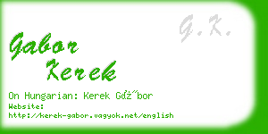gabor kerek business card